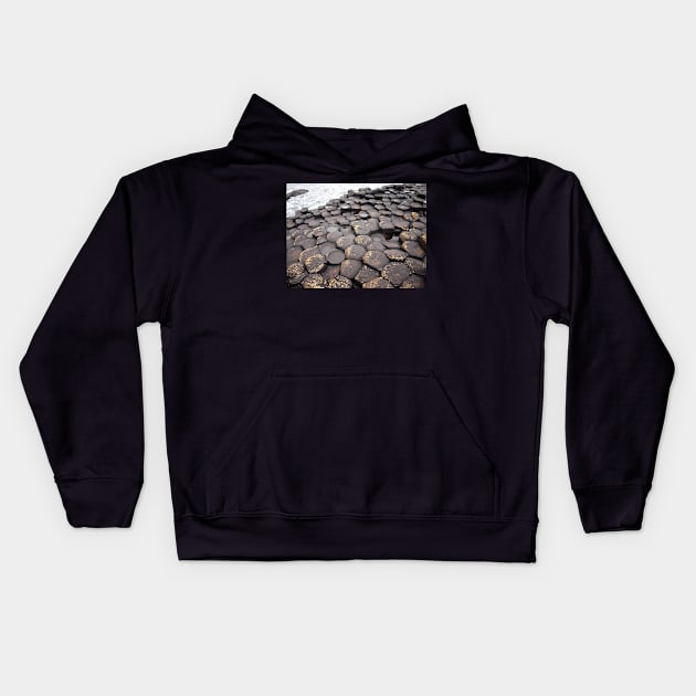 Giant's Causeway, Northern Ireland Kids Hoodie by Ludwig Wagner